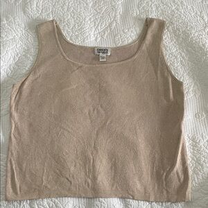 Chico's Beige Sleeveless Tank Top